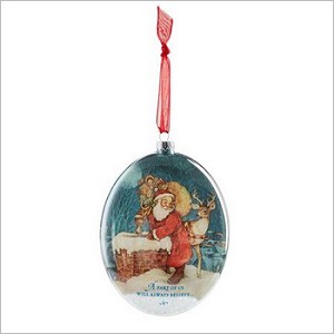 2013 The Magic of Believing Glass Oval Hallmark Keepsake Ornament QXG1372