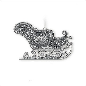 2013 Santa's Sleigh *Metal Hallmark Keepsake Ornament QXG1385