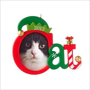 2013 Cute Kitty Photo Holder Hallmark Keepsake Ornament QXG1902