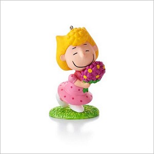 2013 Peanuts Monthly Series 10th Sally's Spring Bouquet Hallmark Keepsake Ornament QX9845