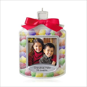2014 Grandkids Make Life Sweeter Photo Holder Hallmark Keepsake Ornament QGO1096
