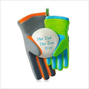 2014 Like Dad Like Son Gloves Hallmark Keepsake Ornament QGO1126