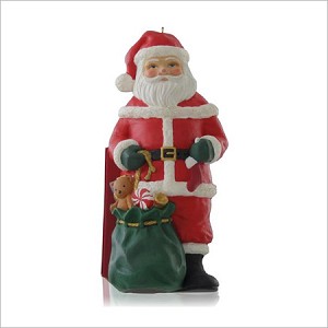 2014 Twas the Night Before Christmas Santa Shaped Book Hallmark Keepsake Ornament QGO1413