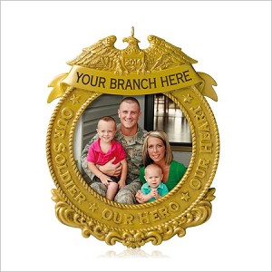 2014 Our Hero Military Photo Holder Hallmark Keepsake Ornament QGO1453