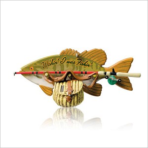 2014 Wishin I Was Fishin Hallmark Keepsake Ornament QGO1486