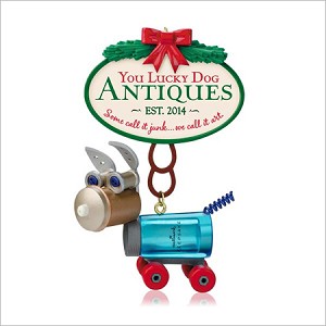 2014 You Lucky Dog Antiques Hallmark Keepsake Ornament QGO1496