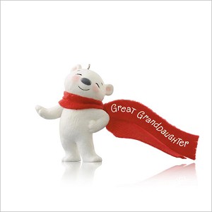 2014 Great Granddaughter Polar Bear (NB) Hallmark Keepsake Ornament QGO1506-2