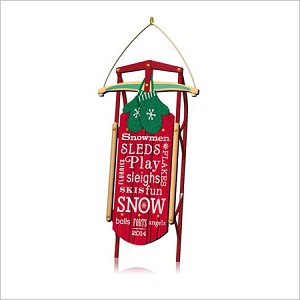 2014 Snow Much Fun Sled Hallmark Keepsake Ornament QGO1563