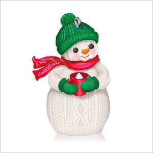 2014 Comfy Cozy Snowman (NB) Hallmark Keepsake Ornament QGO1573-2