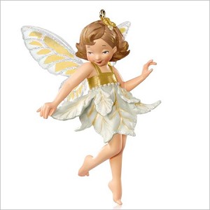 2015 Fairy Messengers Fairy Surprise Gold with GOLD Wings  Hallmark Keepsake Ornament QGO1647GOLD