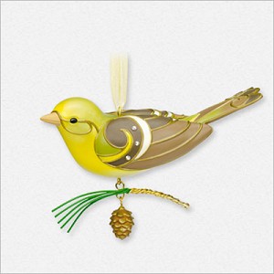 2015 Beauty of Birds Complement Lady Western Tanager *Ltd Qty Hallmark Keepsake Ornament 2015Debut1
