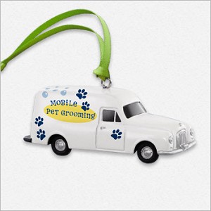 2015 Nostalgic Houses & Shops Complement Mobile Pet Grooming *Ltd Qty Hallmark Keepsake Ornament 2015Premiere4