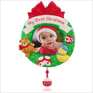 2015 My First Christmas Photo Holder Hallmark Keepsake Ornament QGO1119