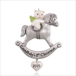 2015 Grandbaby's First Christmas Rocking Horse Hallmark Keepsake Ornament QGO1139