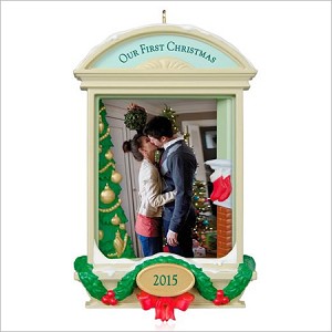 2015 Our First Christmas Photo Holder Hallmark Keepsake Ornament QGO1147