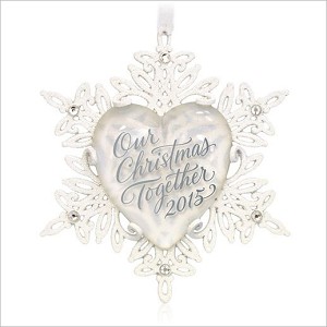 2015 Our Christmas Together Snowflake Hallmark Keepsake Ornament QGO1157