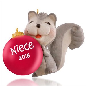 2015 Niece Squirrel Hallmark Keepsake Ornament QGO1299