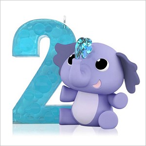 2017 Child's Age 2 - I Am Two Elephant Hallmark Keepsake Ornament QGO1459-2-2