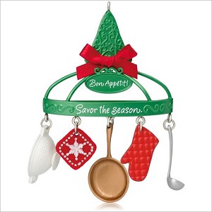 2015 Bon Appetit Hanging Kitchen Rack Hallmark Keepsake Ornament QGO1687