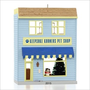 2015 Nostalgic Houses and Shops 32nd Keepsake Korners Pet Shop Hallmark Keepsake Ornament QX9139