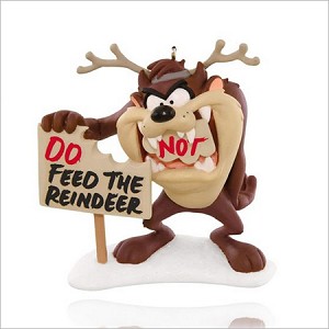 2015 Looney Tunes Taz Feed the Reindeer Hallmark Keepsake Ornament QXI2107