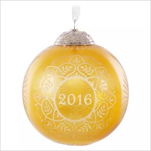 2016 Christmas Commemorative Ball 4th Gold Hallmark Keepsake Ornament qx9124