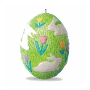 2017 Bouncing Bunny Egg Hallmark Keepsake Ornament QEO8106