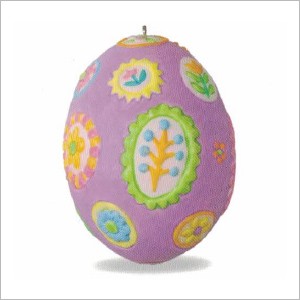 2017 Festively Floral Egg Hallmark Keepsake Ornament QEO8102