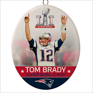 2017 Tom Brady Super Bowl MVP Hallmark Keepsake Ornament QSR1912