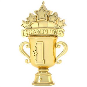 2017 We Are the Champions Trophy *Magic Hallmark Keepsake Ornament QGO1032