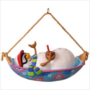 2017 Mele Kalikimaka Snowman in Hammock *Magic Hallmark Keepsake Ornament QGO1052