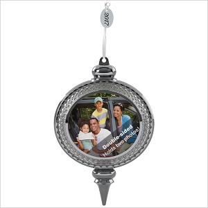 2017 A Beautiful Year Two-Sided Photo Holder Hallmark Keepsake Ornament QGO1135
