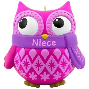 2017 Niece Owl Hallmark Keepsake Ornament QGO1192
