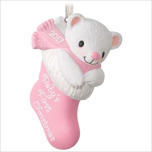2017 Baby Girl's First Christmas Hallmark Keepsake Ornament QGO1255