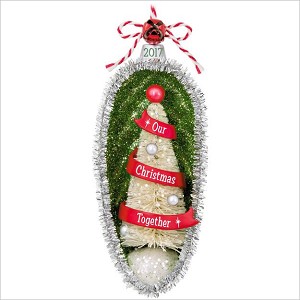 2017 Our Christmas Together Bottle Brush Tree Hallmark Keepsake Ornament QGO1282