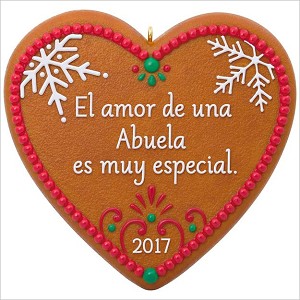 2017 Amor de una Abuela Heart Hallmark Keepsake Ornament QSM7835