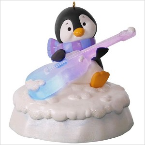 2017 Merry Music Makers Storyteller Penguin Groovin Guitar *Keepsake Power Cord Hallmark Keepsake Ornament QGO1022