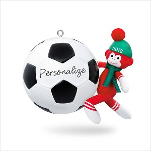 2018 Sock Monkey Soccer Star Hallmark Keepsake Ornament QGO1986