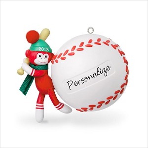 2018 Sock Monkey Baseball Star Hallmark Keepsake Ornament QGO1996