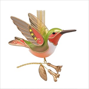 2018 Hummingbird Surprise Mystery Ornament *Green with Gold Hallmark Keepsake Ornament QGO2213Green