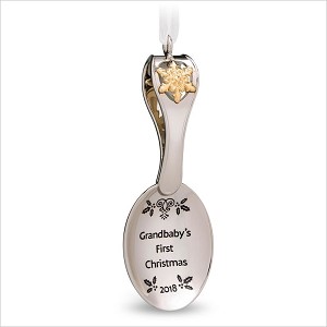2018 Grandbaby's First Christmas Spoon Hallmark Keepsake Ornament QGO1716