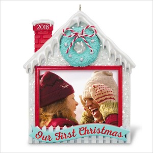 2018 Our First Christmas Photo Holder Hallmark Keepsake Ornament QGO1746