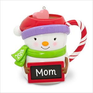 2018 Mom Snowman Mug Hallmark Keepsake Ornament QGO1756