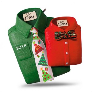 2018 Like Dad, Like Son Shirts Hallmark Keepsake Ornament QGO1786