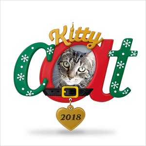 2018 Kitty Cat Photo Holder Hallmark Keepsake Ornament QGO1796