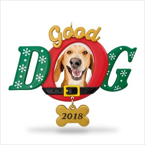 2018 Good Dog Photo Holder Hallmark Keepsake Ornament QGO1803