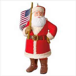 2018 Saluting Old Glory Santa Hallmark Keepsake Ornament QGO2146