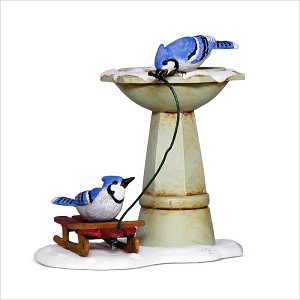2018 Marjolein's Garden 5th Bathing Blue Jays Hallmark Keepsake Ornament QX9473