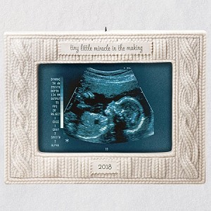 2018 Miracle in the Making Sonogram Photo Holder  Hallmark Keepsake Ornament QHX1115-2