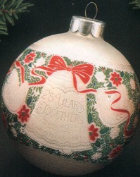 1981 25th Christmas Together Ball Hallmark Keepsake Ornament QX7075